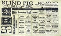 2003/01/14: The Blind Pig, Ann Arbor, MI