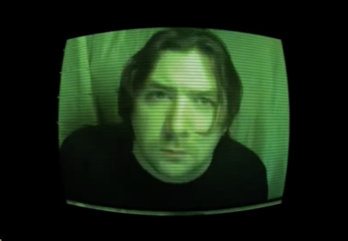 Coz Baldwin on a TV with a distorted green filter